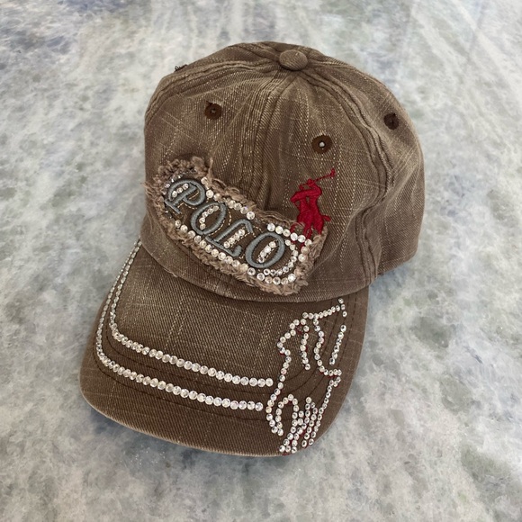Y2K Polo Ralph Lauren Swarovski vintage hat